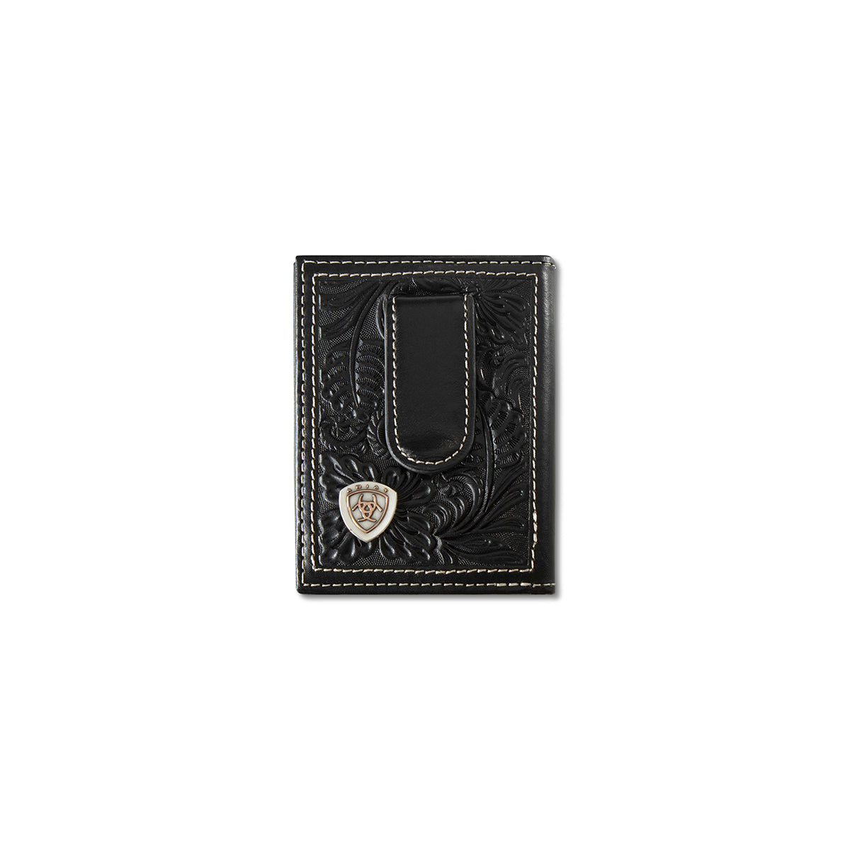 Men's Ariat Black Money Clip Style Wallet A3564601 - Crazy House Western Wear