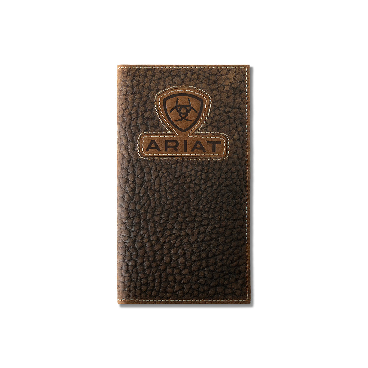 Men's Ariat Brown Rodeo Style Textured Wallet A3564702