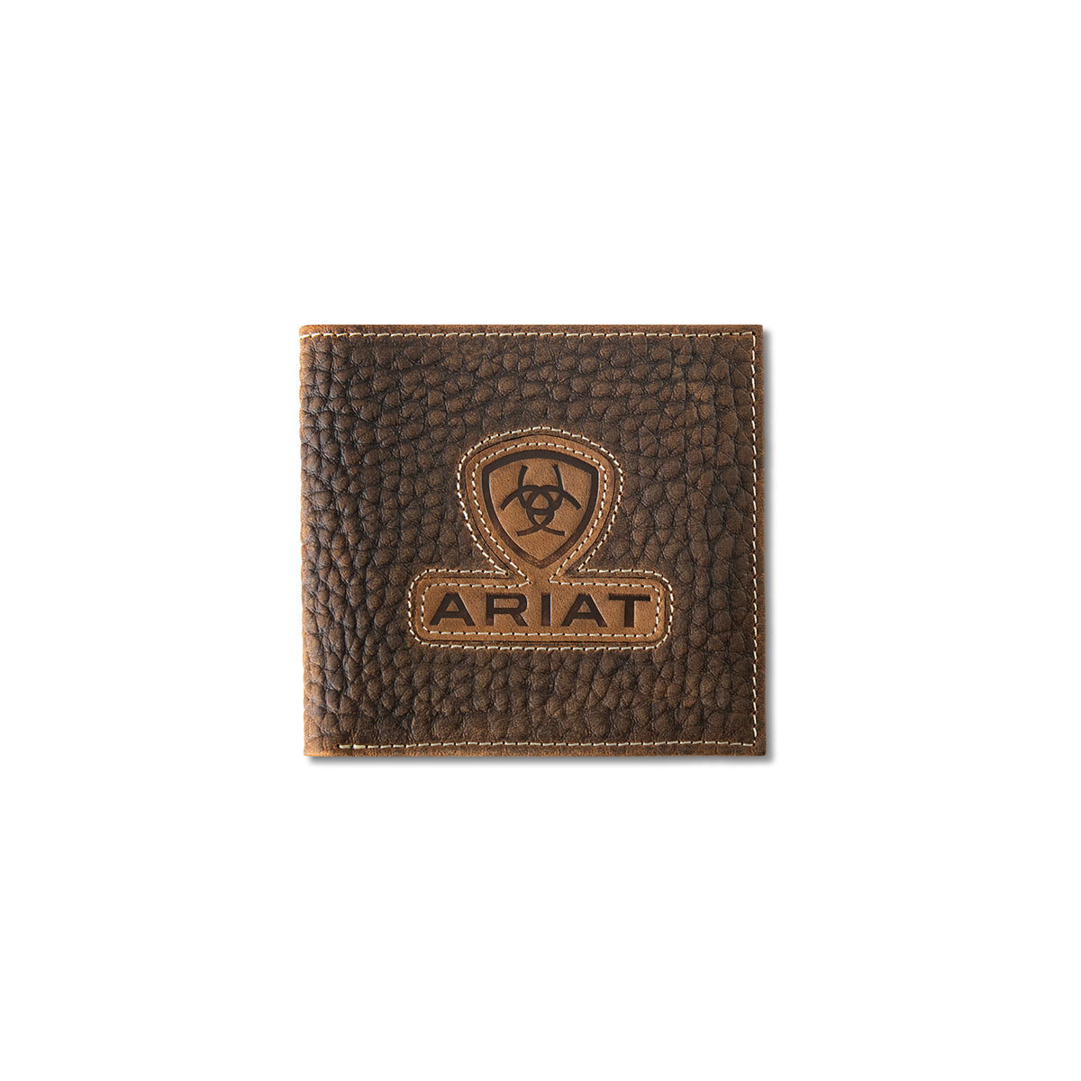 Men's Ariat Brown Bifold Style Textured Wallet A3564802 - Crazy House Western Wear