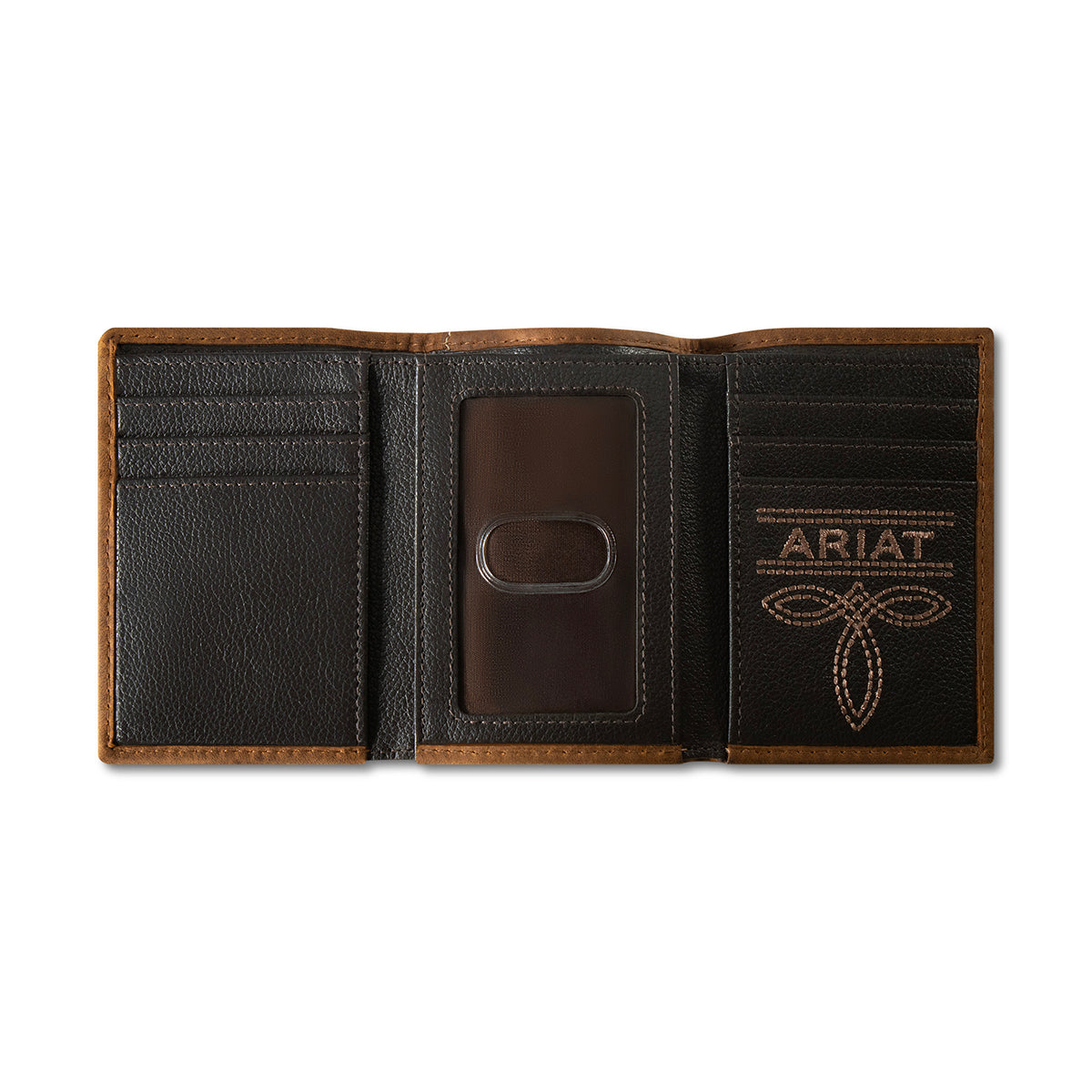 Men's Ariat Multicolor Trifold Style Patchwork Pattern Wallet A3565497 - Crazy House Western Wear