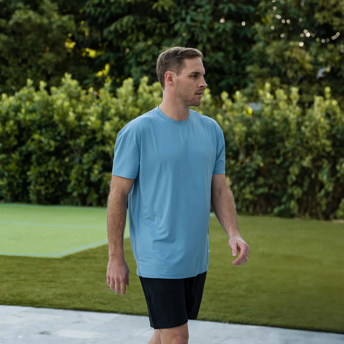 Men's Burlebo Go To Tee - Steel Blue GTT-STBL - Crazy House Western Wear