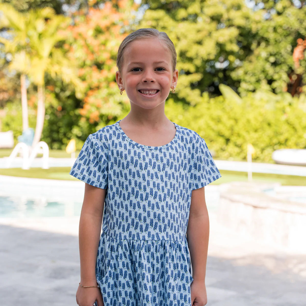 Girl's Burlebo Moxie Dress - Bluebonnet Y-MOXD-BB25