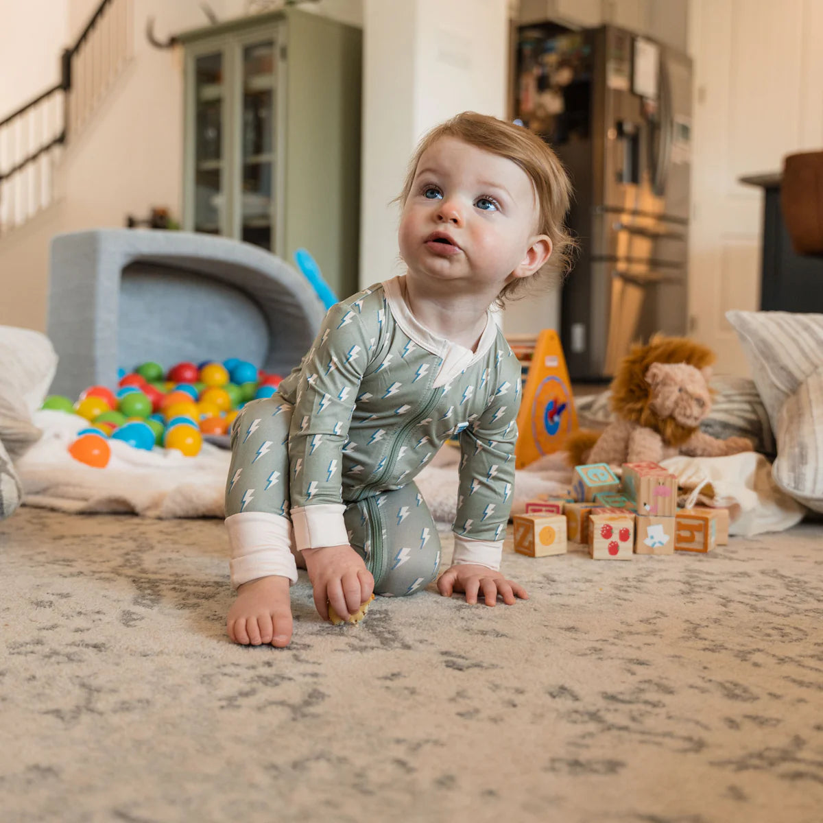 Boy's Burlebo Baby Zip Up - Sage Lightning BZU-SL - Crazy House Western Wear