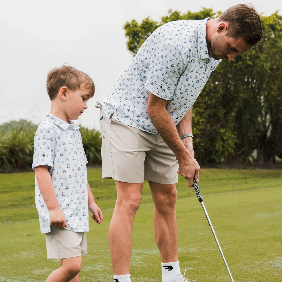 Men's Burlebo Everyday Short - Light Khaki - American Flag Pocket ES-LK-AF - Crazy House Western Wear