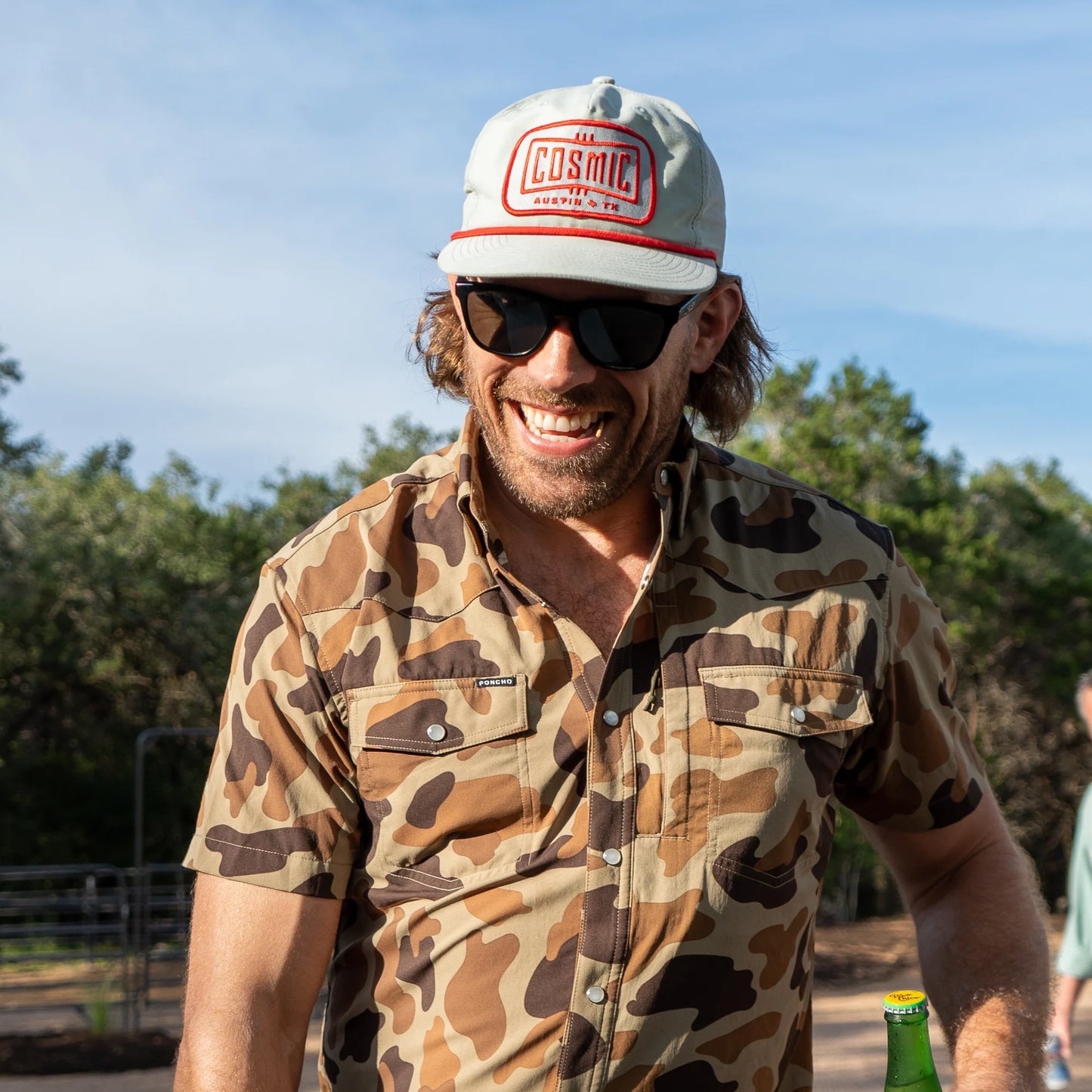 Men's Poncho "The Paloma" Short Sleeve Snap Shirt