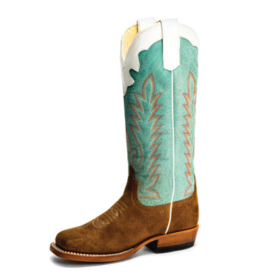 Boy's Anderson Bean Coyote Vamp Sky Blue Sensation Western Boot