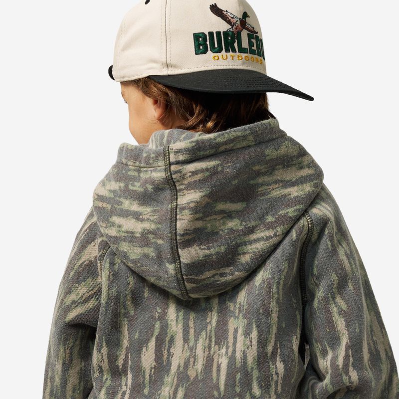 Burlebo Boy's Midland Camo Vintage Washed Hoodie Y-VWFH-MIDC