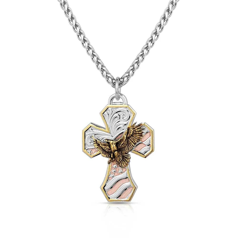 Men's Montana Silversmiths High Praise American Made Cross Necklace AMNC5675