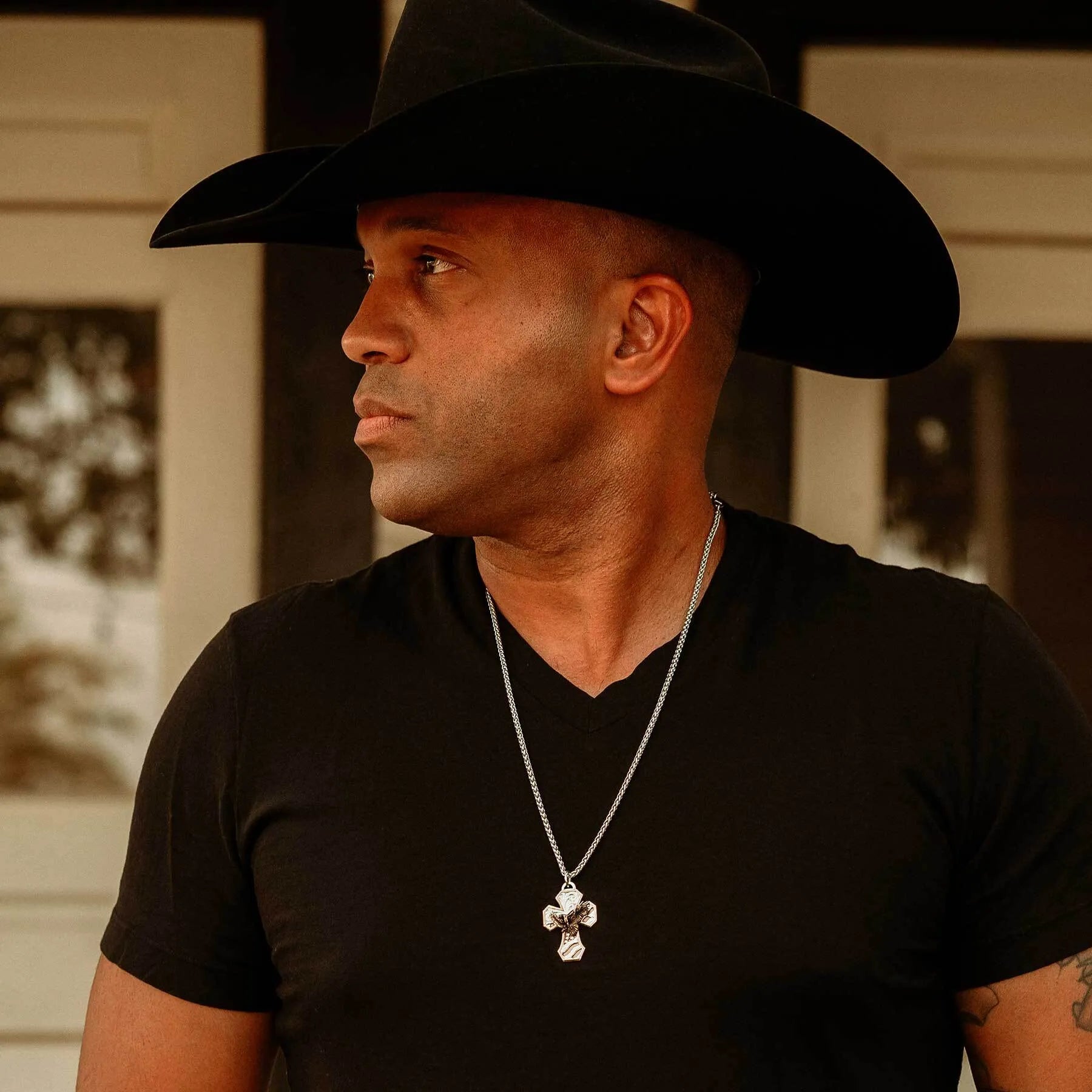 Men's Montana Silversmiths High Praise American Made Cross Necklace AMNC5675