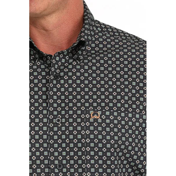 Men's Cinch Arena flex Navy Print MTW1704146 - Crazy House Western Wear