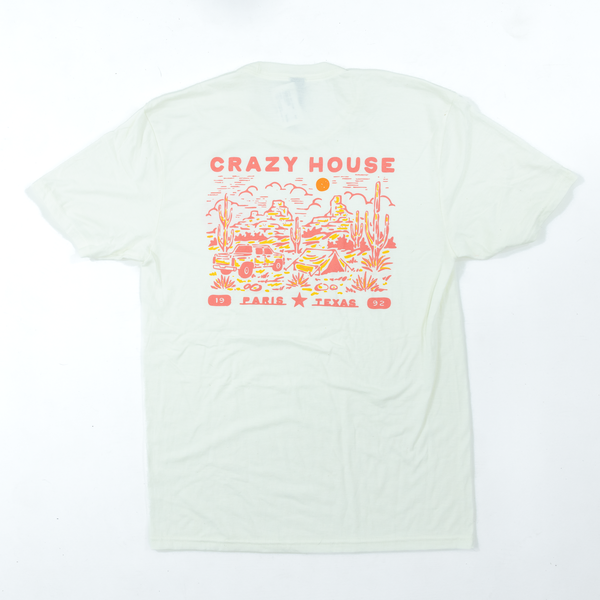 Crazy House Natural Camping Pink and Orange T-shirt