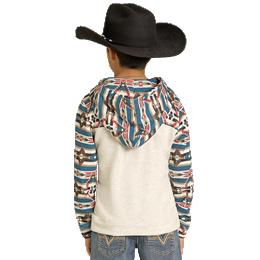 Boy's Rock and Roll Color-Blocked Hoodie BB94T07704