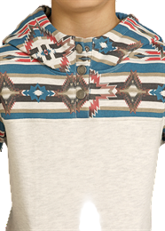 Boy's Rock and Roll Color-Blocked Hoodie BB94T07704