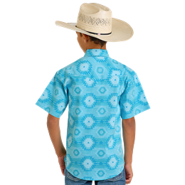 Boy's Rock & Roll Aztec Short Sleeve Shirt BBN3S06482 - Crazy House Western Wear