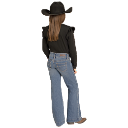 Girl's Rock and Roll Denim Double Button Trouser BG5MD08061