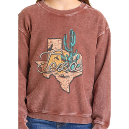 Girl's Rock and Roll Graphic Sweater BG91T07431 - Crazy House Western Wear