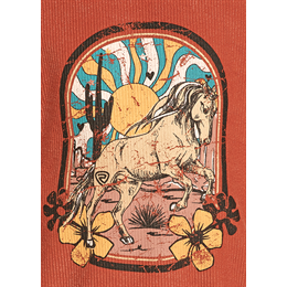 Girl's Rock and Roll Denim Graphic Pullover BG91T08046