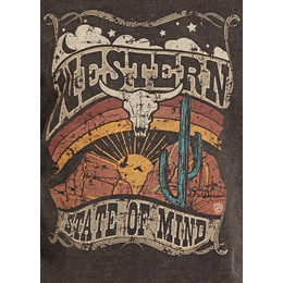 Girl's Rock and Roll Denim Graphic Pullover BG91T08047