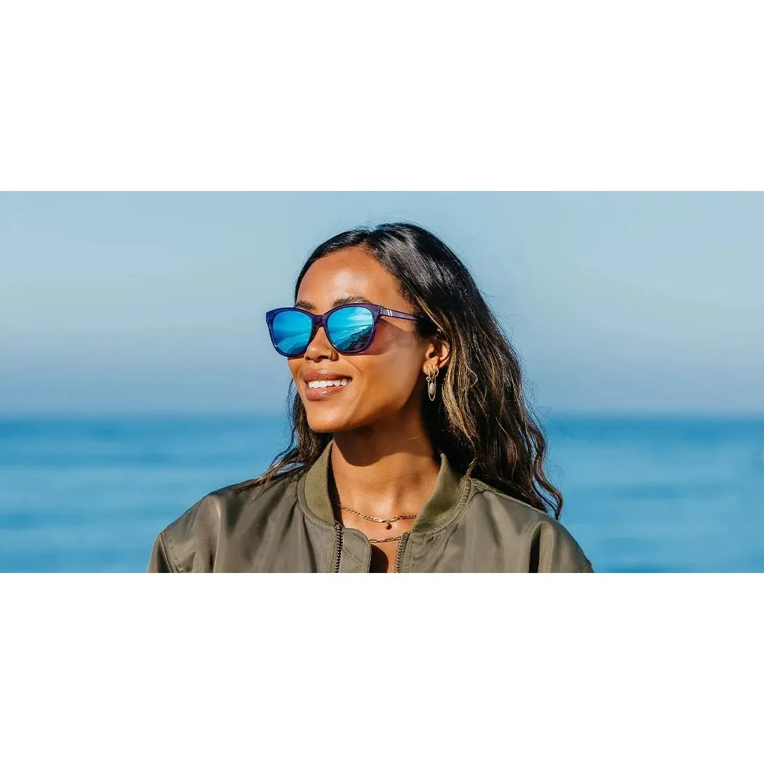 Blenders Crystal Indigo Palmy Square Sunglasses BE6410
