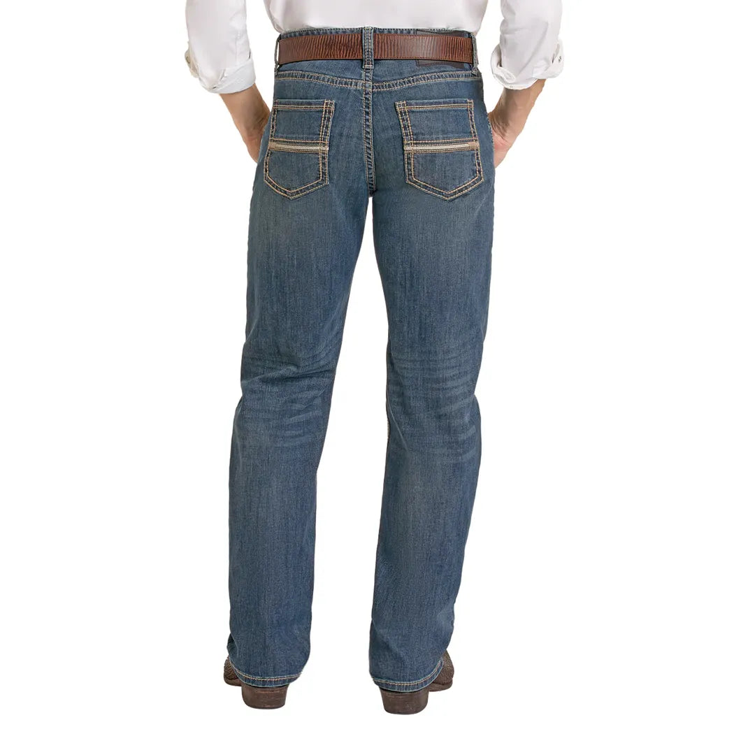 Men's Rock and Roll Denim Straight Embroidered Cannon Jeans BM0CD07372