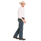 Men's Rock and Roll Denim Ladder Stitch Embroidered Pistol Straight Leg Jeans BM1PD08017