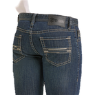 Men's Rock and Roll Denim Straight Pleather Embroidered Revolver Jeans BM1RD07367