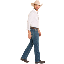 Men's Rock and Roll Denim Flat Seam Embroidered Revolver BM1RD08024