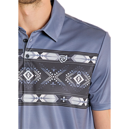 Men's Rock and Roll Printed Border Polo BM51T07681