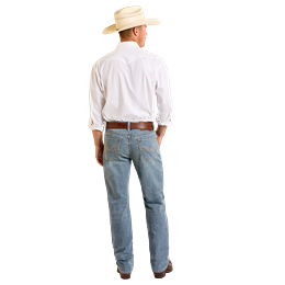 Men's Rock & Roll Two Tone Emb Alpha Jeans BMHBD06692 - Crazy House Western Wear