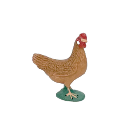 Model of a rooster on a white background