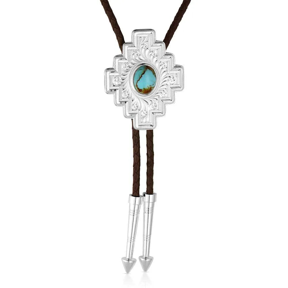 Montana Silversmiths Santa Fe Turquoise Bolo Tie BT5988