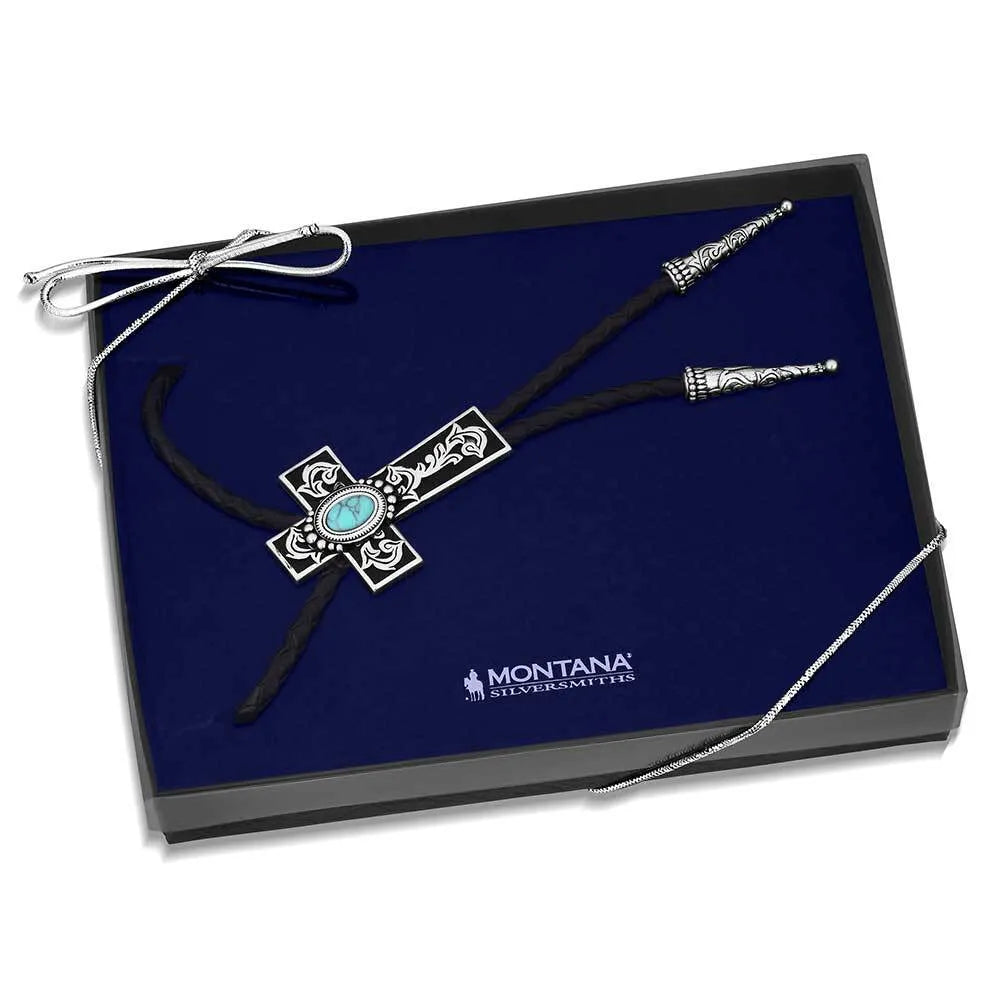 Montana Silversmiths Everlasting Faith Cross Bolo Tie BT6181