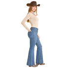 Women's Rock and Roll Denim Double Button Trousers BW5MD07849