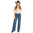 Women's Rock and Roll Denim Clasp Detail Relaxed Flare Jeans BW6HD07846