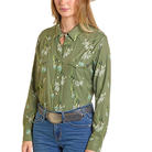 Women's Rock and Roll Tek Cactus Print Snap Shirt BWN2S07176 - Crazy House Western Wear