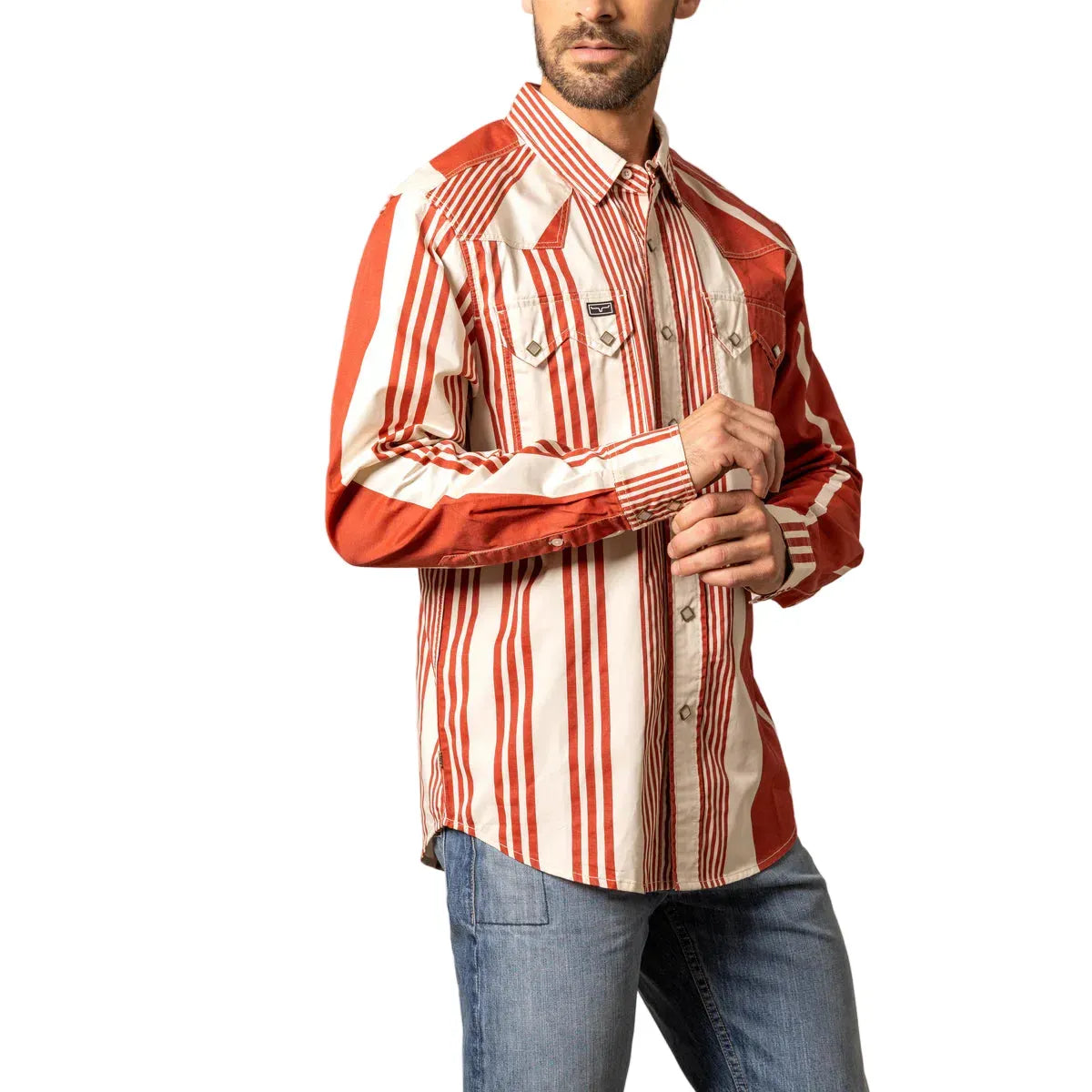 Men's Kimes Ranch Brick Red Bandit Long Sleeve Button Up