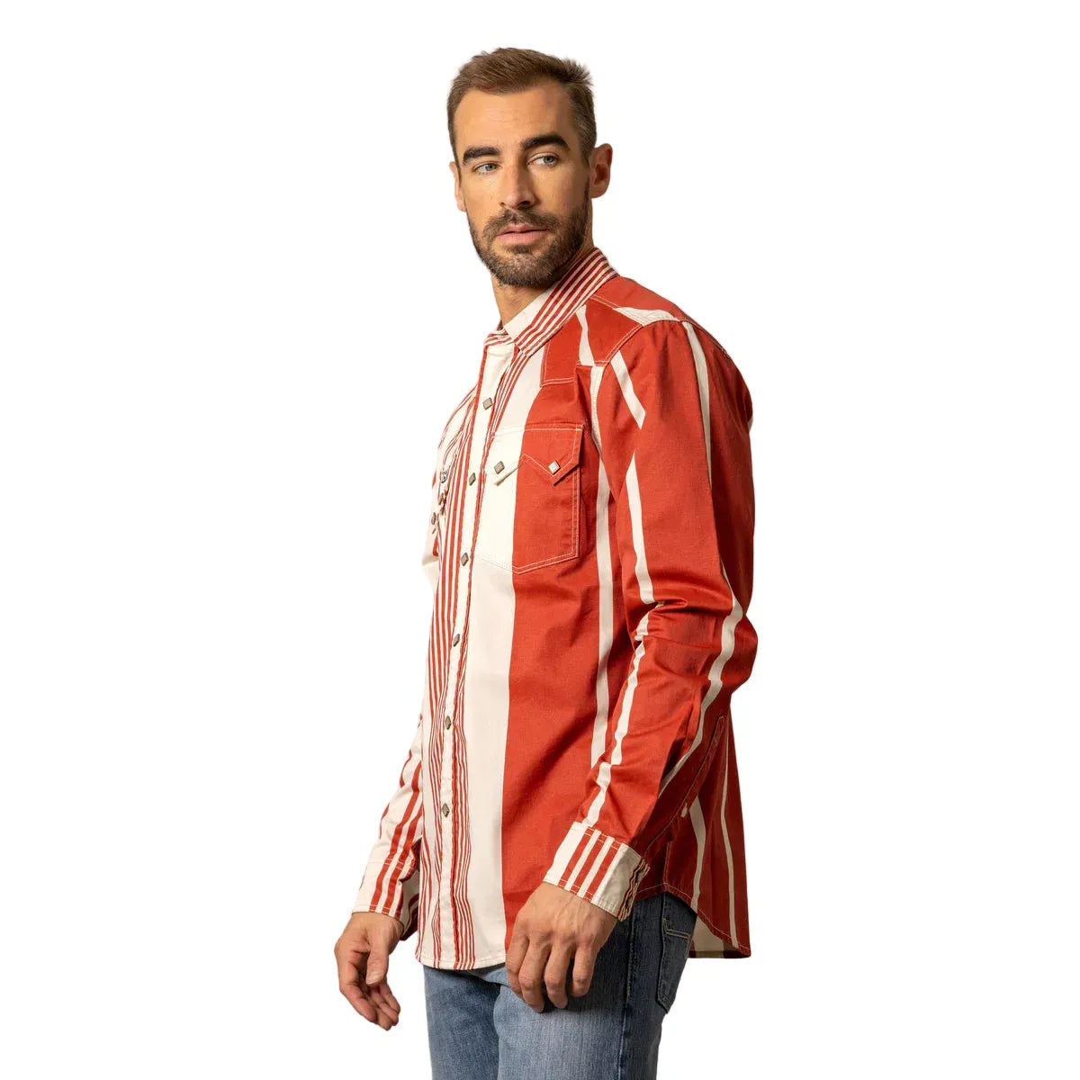 Men's Kimes Ranch Brick Red Bandit Long Sleeve Button Up
