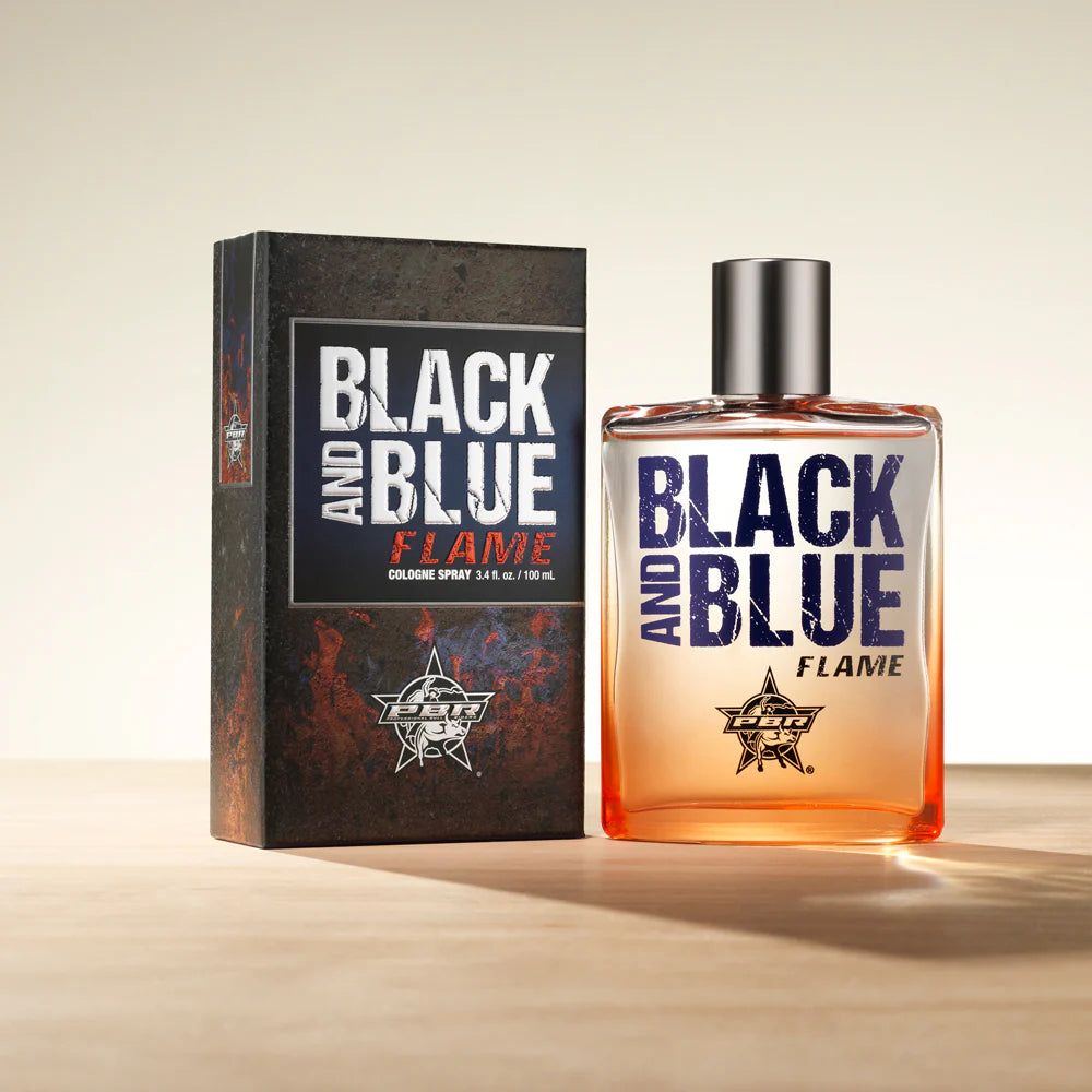 Men's Black and Blue Flame Cologne 92997 - Crazy House Western Wear