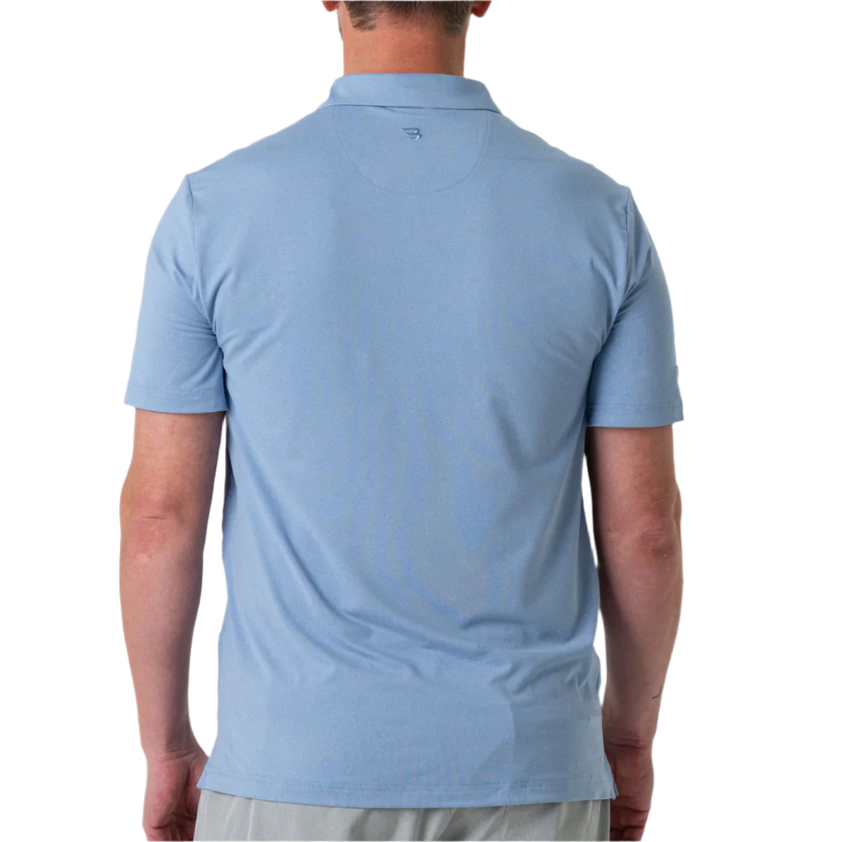 Men's Burlebo Performance Polo - Heather Sky Blue PP-SB - Crazy House Western Wear