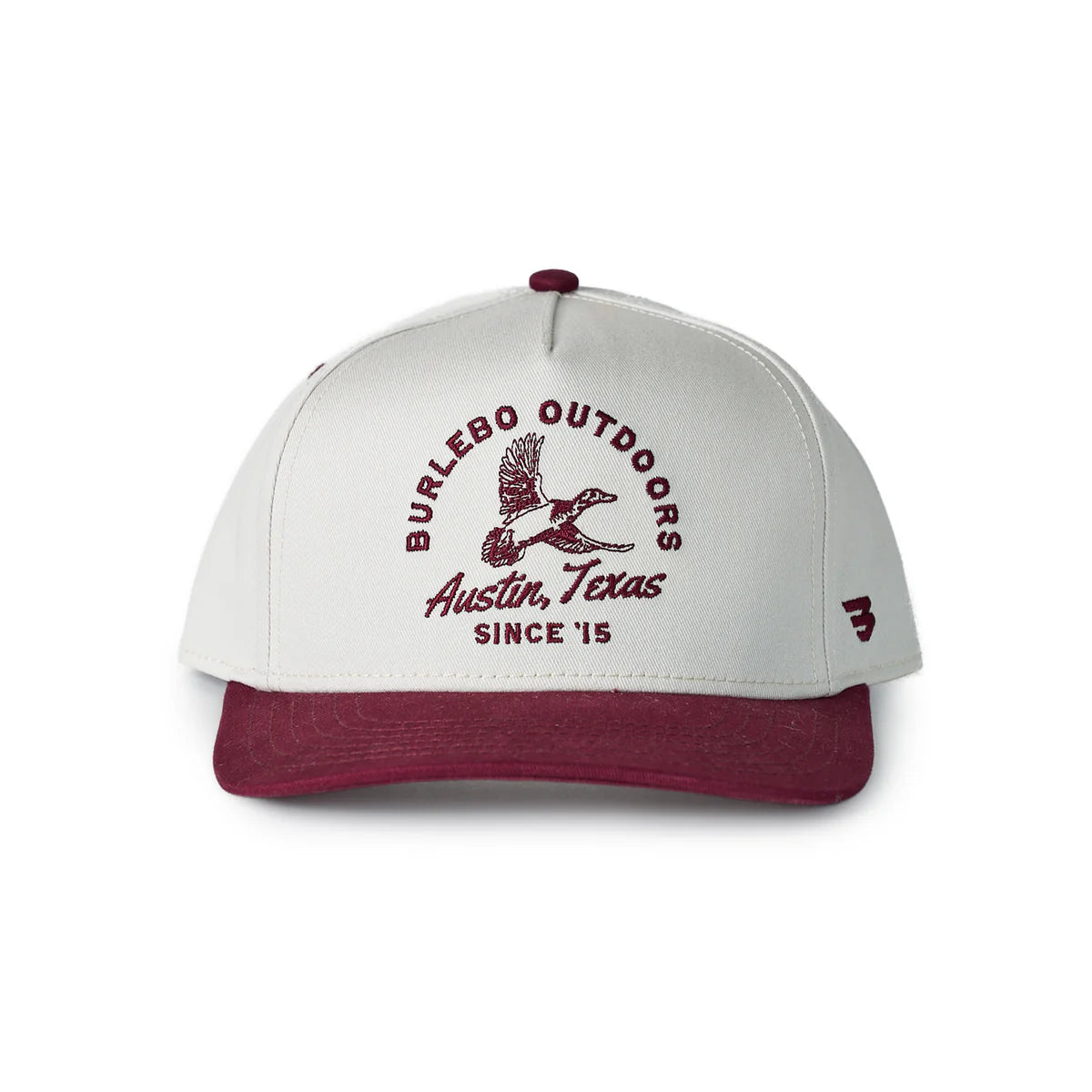 Men's Burlebo Cream and Maroon Classic Duck Cap C-CDUCK