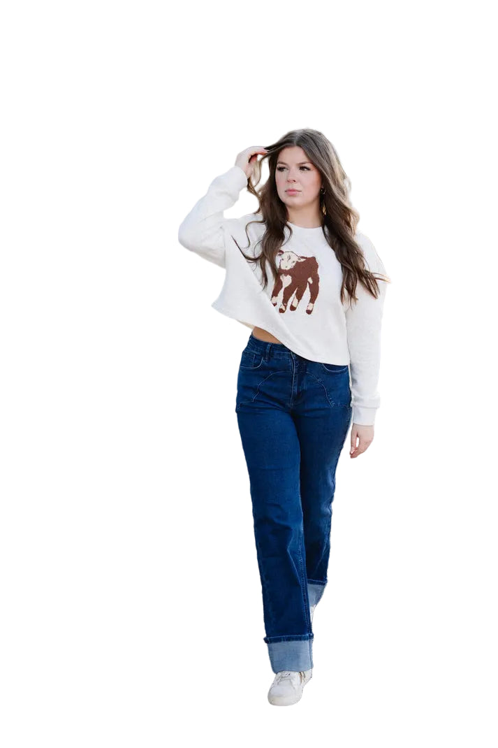 Women's TwoFly Calf Season Gray Sweater