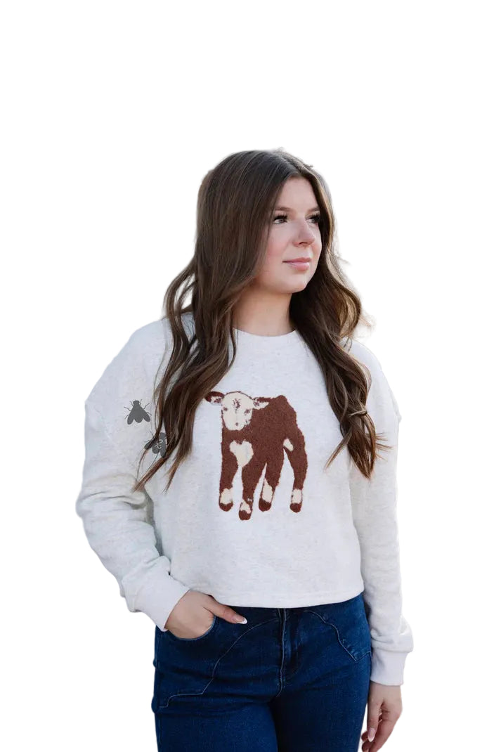 Women's TwoFly Calf Season Gray Sweater