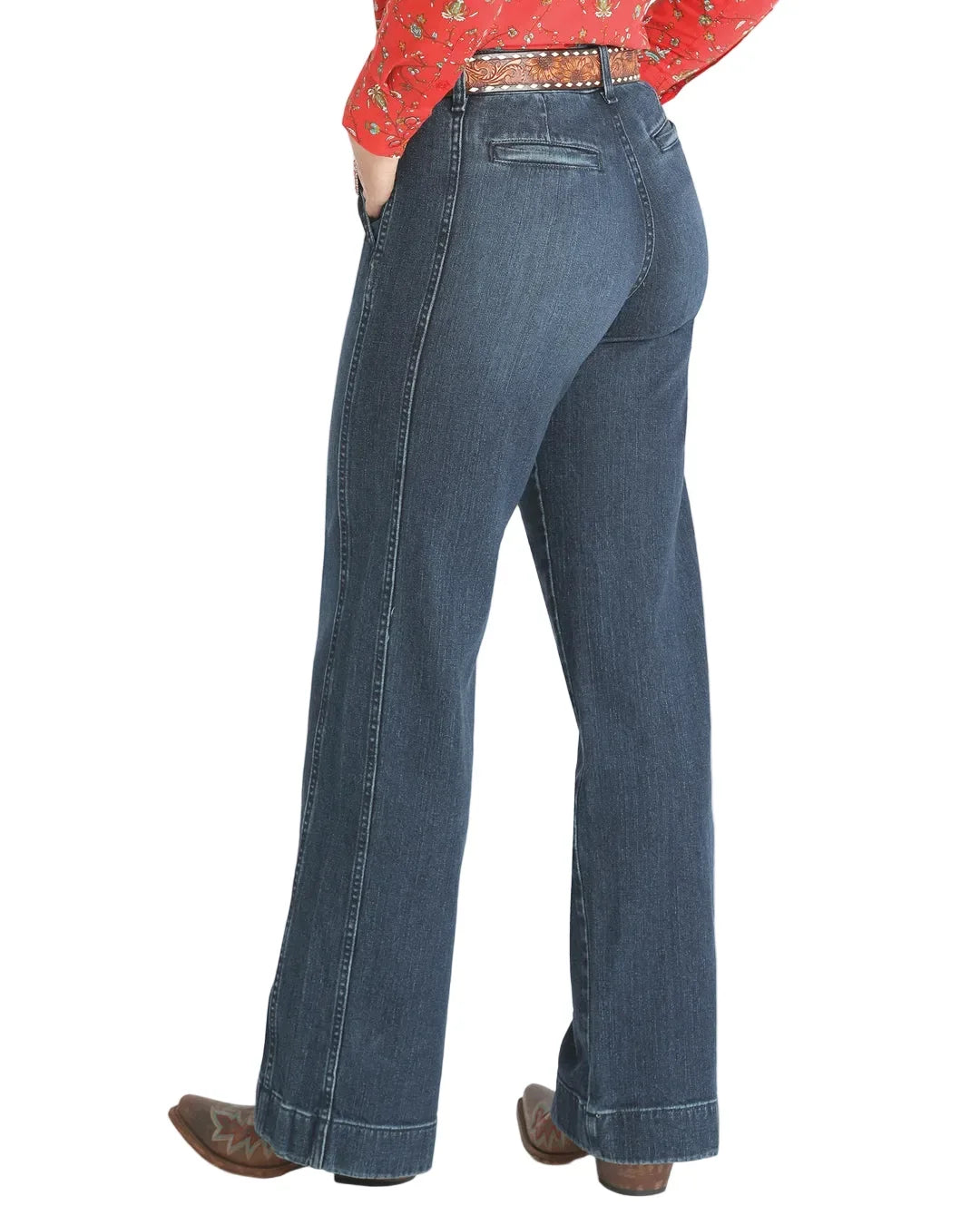 Cruel Women's Wide Leg Dark Wash Jeans CB78154001