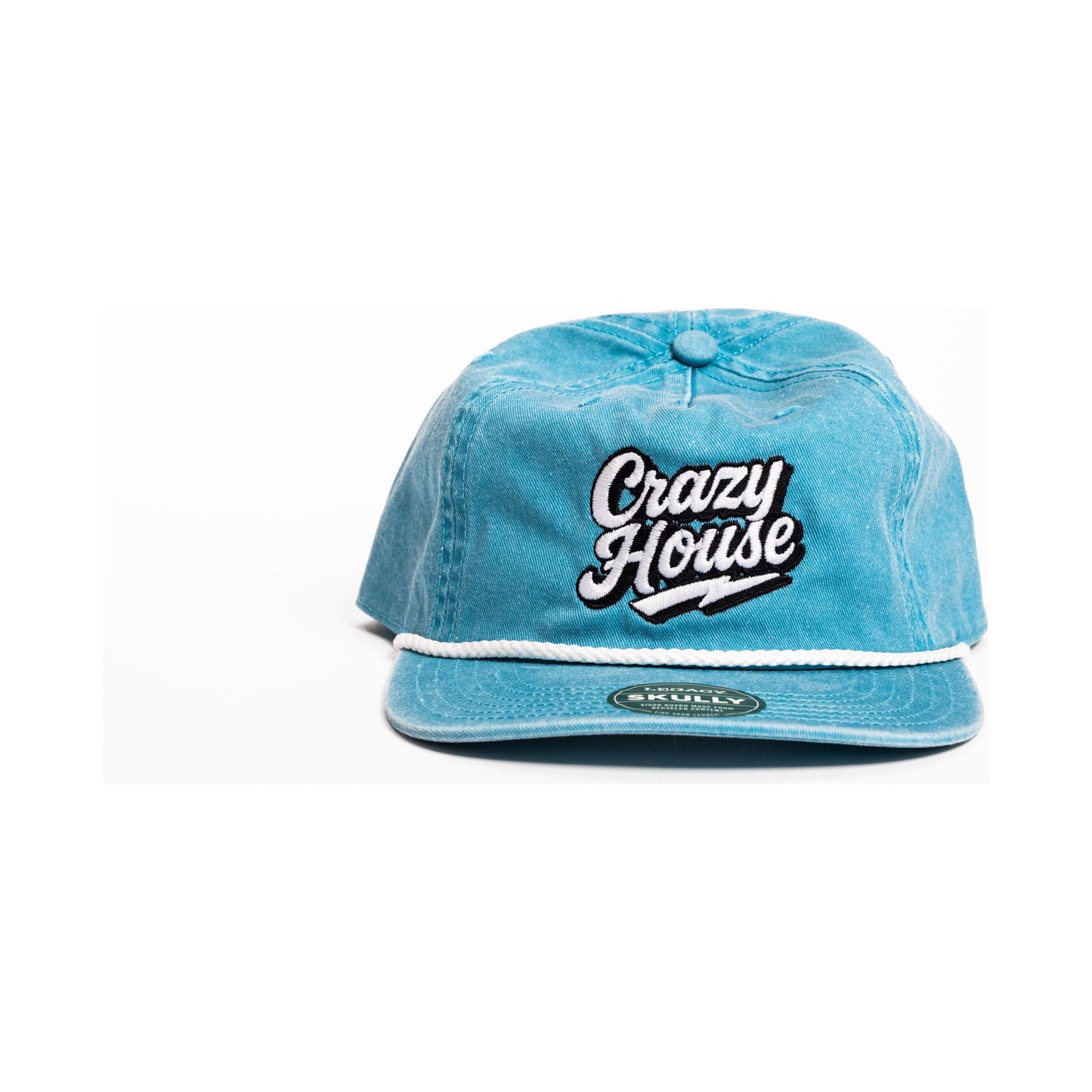 Crazy House Unisex Aqua Blue Old School Snapback With Stitching - Crazy House Western Wear