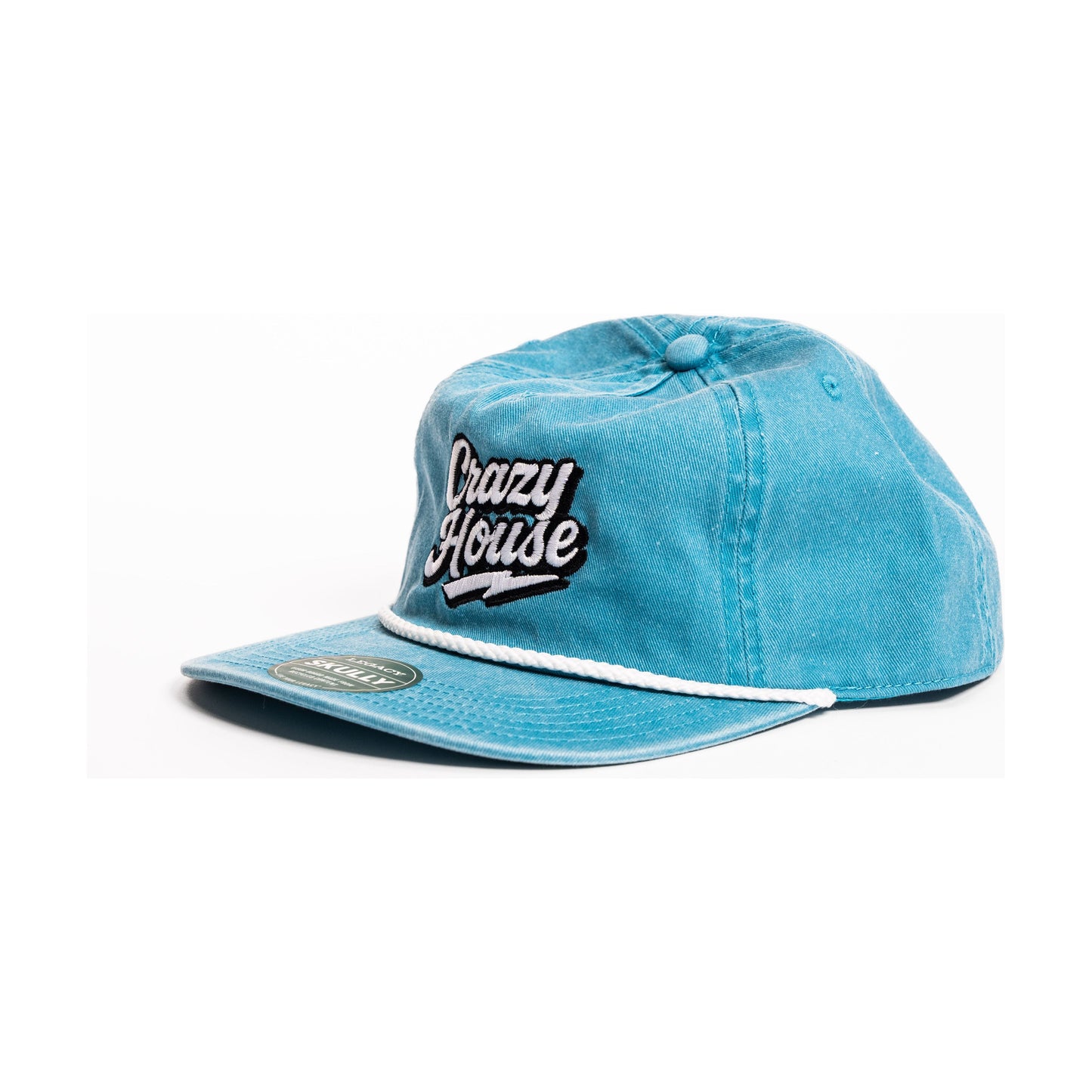 Crazy House Unisex Aqua Blue Old School Snapback With Stitching - Crazy House Western Wear