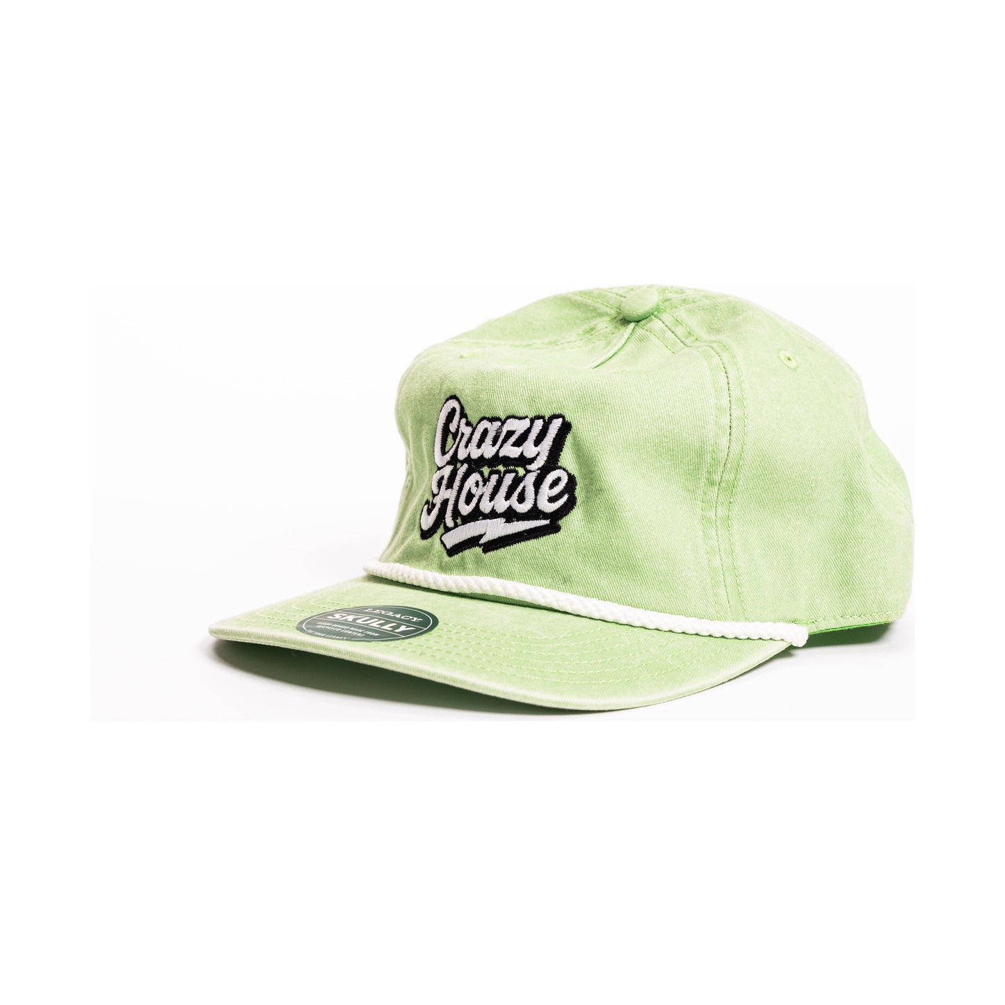 Crazy House Unisex Lime Green Old School Snapback With Stitching - Crazy House Western Wear