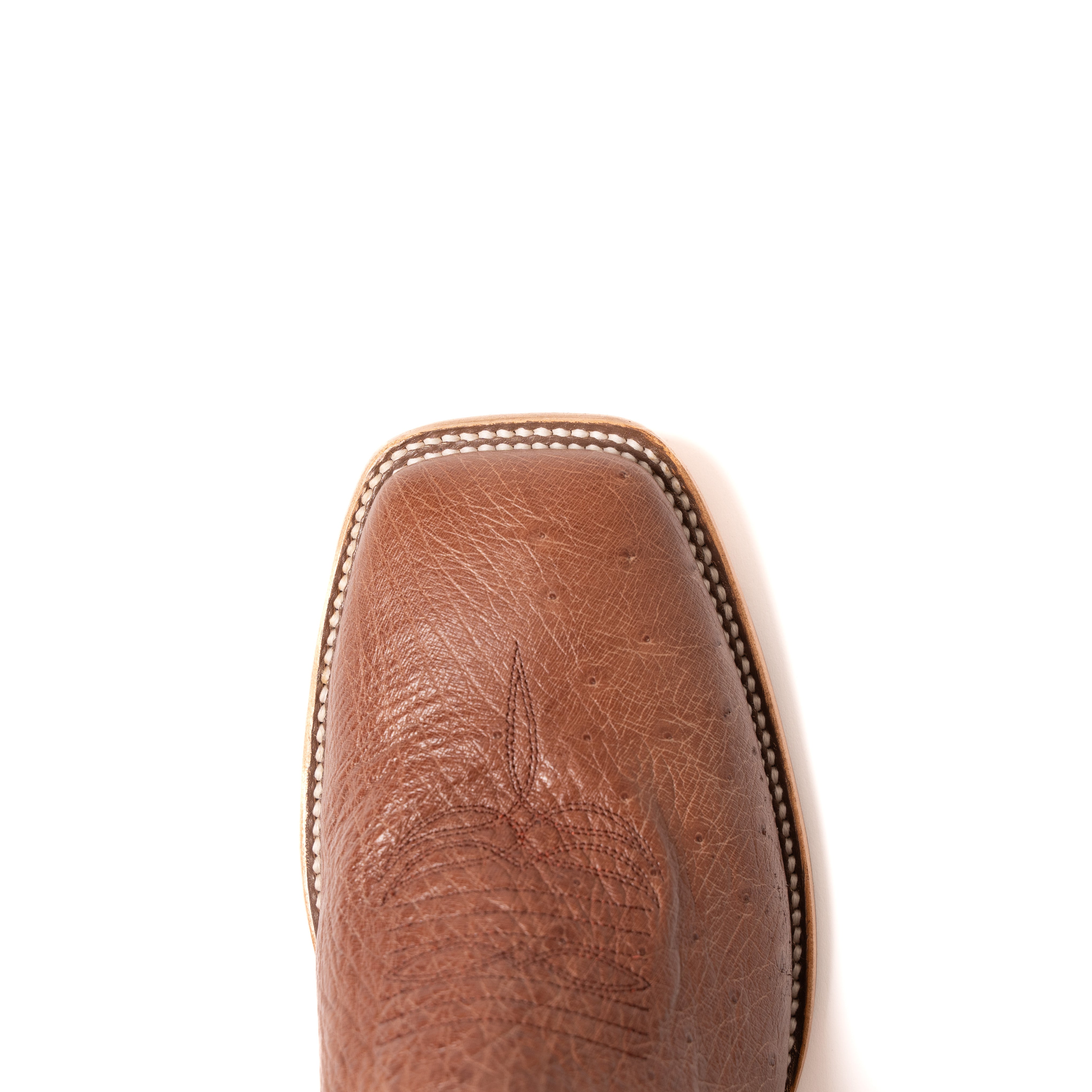 Men's Top Hand Rum Brown Smooth Ostrich with 13" Blue Jean Suede Tops HP8074 - Crazy House Western Wear