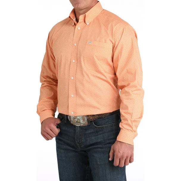 Men's Cinch Coral Geometric Print Shirt MTW1105964 - Crazy House Western Wear