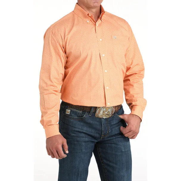 Men's Cinch Coral Geometric Print Shirt MTW1105964 - Crazy House Western Wear