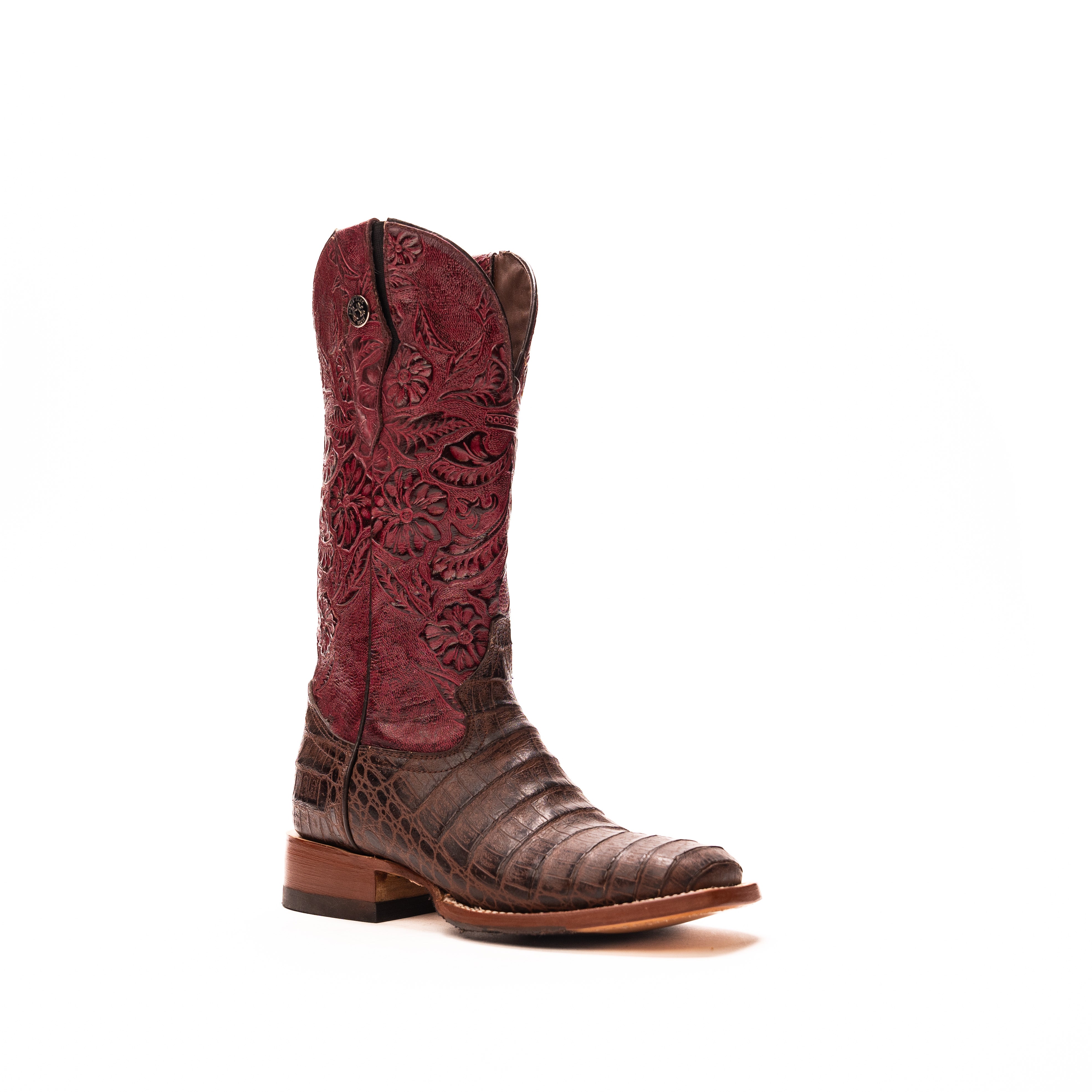 Women's Tanner Mark 12" Caiman Print Boots TML207104 - Crazy House Western Wear